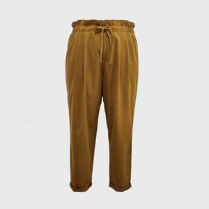 Ava & Viv Women's Plus Size Tie Waist Paperbag Pull-On Pants